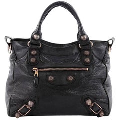 Balenciaga Velo Giant Studs Handbag Leather