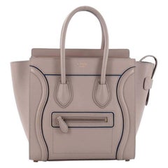 Celine Luggage Handbag Smooth Leather Micro