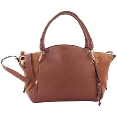 Chloe Owen Satchel Leather with Suede Medium