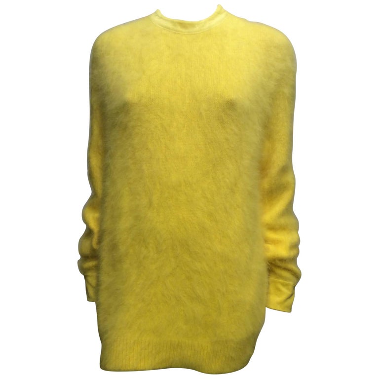 Yellow Angora Givenchy Yellow Angora Oversized Sweater at 1stDibs