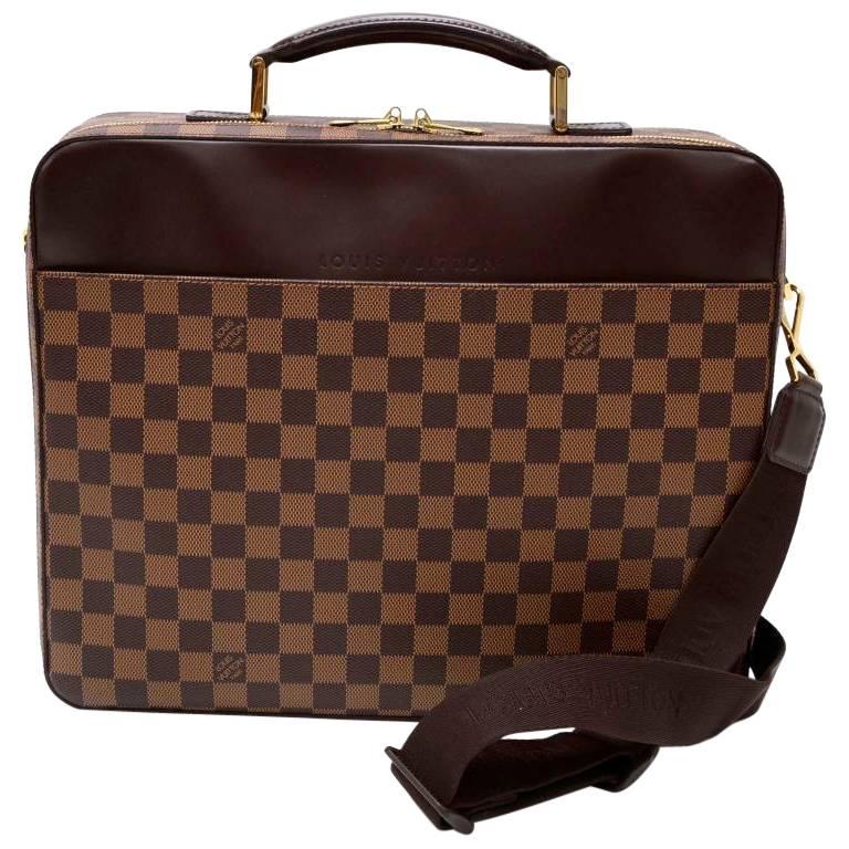 Louis Vuitton Porte Ordinateur Sabana Ebene Damier Briefcase Bag + Strap