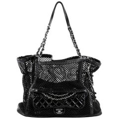 Chanel La Madrague Tote Mesh and Patent