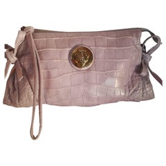 2008 Gucci unique limited edition crocodile leather hysteria pink bag