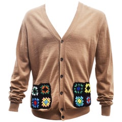 J.W. Anderson Beige Cardigan with Crochet Details SAMPLE A/W 17 J.W. Anderson Beige Cardigan with Crochet Details SAMPLE A/W 17