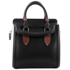 Alexander McQueen Wood Plate Heroine Tote Leather with Calf Hair Medium