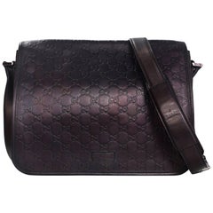 Gucci Metallic Black Guccissima Joy Messenger Bag