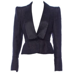 Used Tom Ford for Yves Saint Laurent F/W 2004 Chinoiserie Tuxedo Smoking Jacket Fr.36