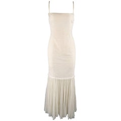 Ralph Lauren Gown - Collection - Cream Beaded Drop Waist Tulle Dress