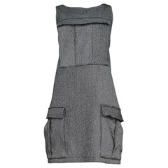 Vintage Stephen Sprouse Metallic Silver Cargo Dress