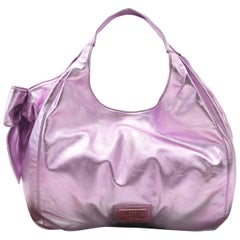 Valentino Metallic Pink Nuage Bow Tote