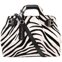 Salvatore Ferragamo "W" Bag Zebra Pony Hair