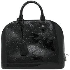 Louis Vuitton Alma PM Magnetique Vernis Noir Black Handbag Purse