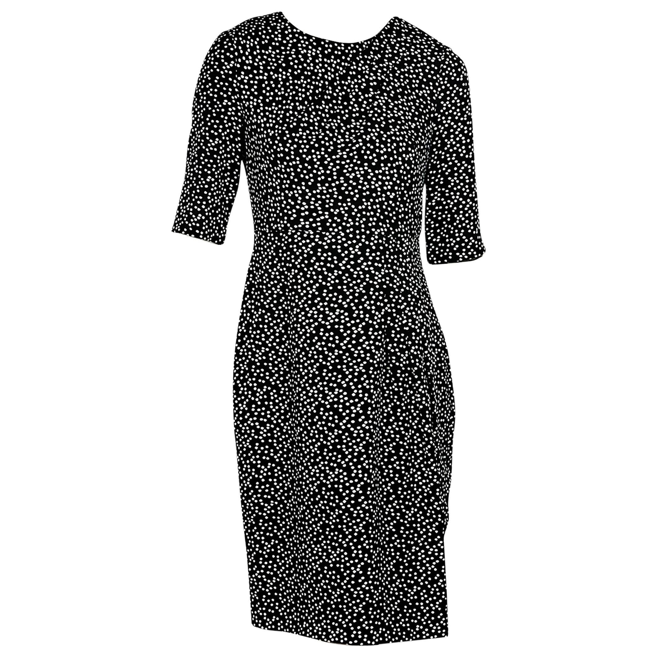 lk bennett black and white dress