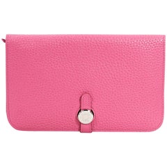 Pink Hermès Togo Dogon Combined Wallet