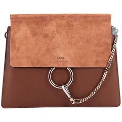 Chloe Faye Shoulder Bag Leather and Suede Medium