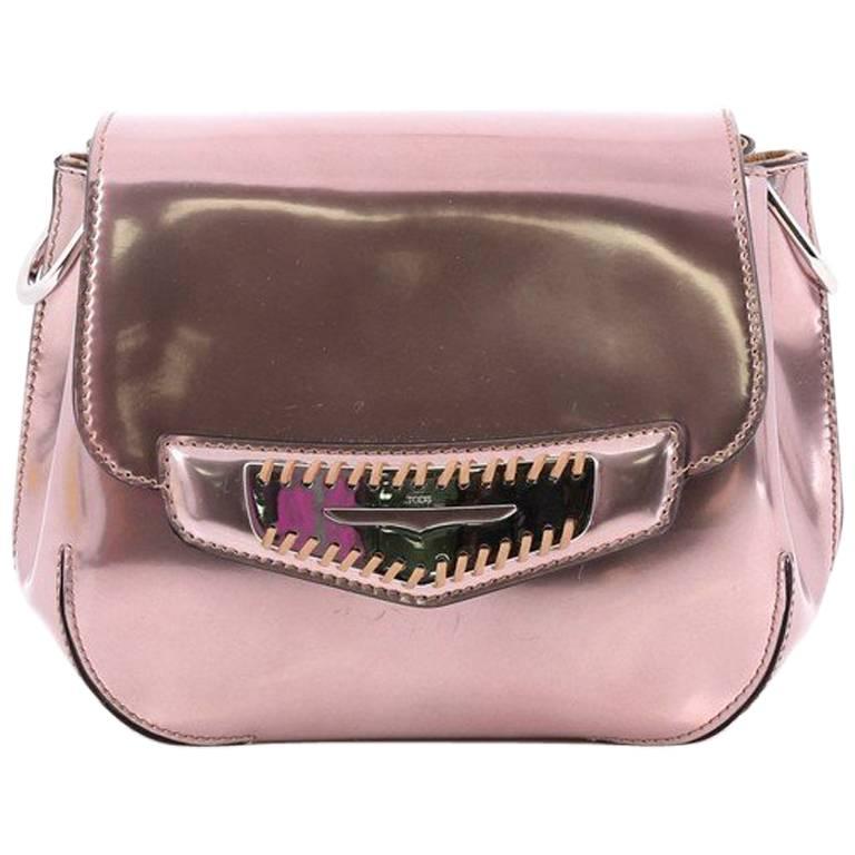 Tod's Infilature Penny Bar Crossbody Bag Patent Leather Mini at 1stdibs