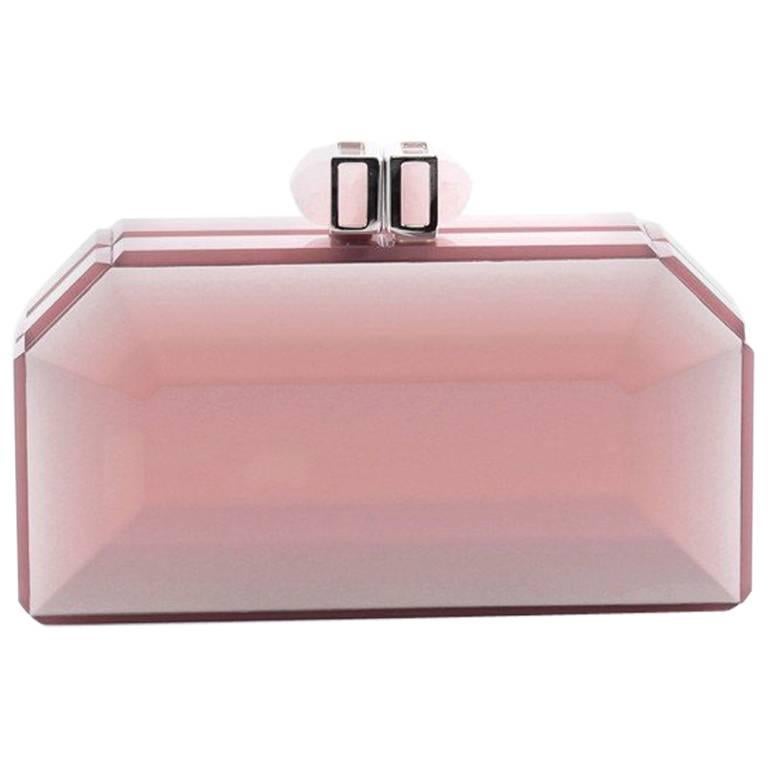 Judith Leiber Faceted Box Clutch Acrylic