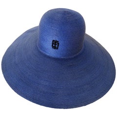1960s Emilio Pucci Bleu Straw Hat