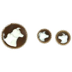 Vintage Charming Dog Cameo Suite