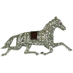  Trifari Art Deco KTF Racing Horse Brooch