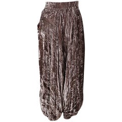 Yves Saint Laurent Crushed Velvet Harem Pants