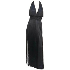 Vintage 1970s Lilli Diamond Long Fringe Maxi Dress