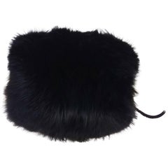 Black Fox Fur Muff