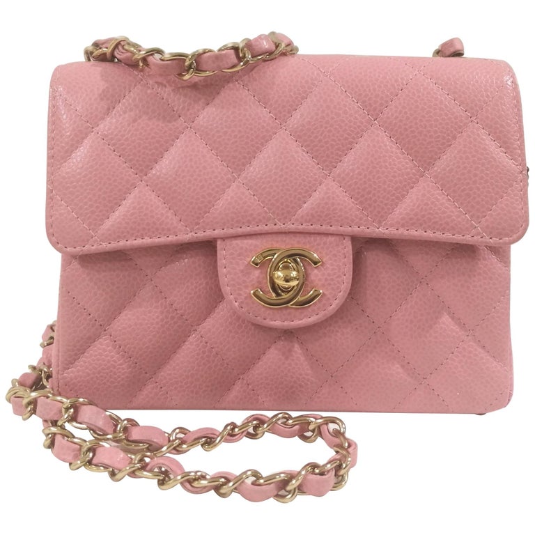 Chanel 26 Shoulder Bag 17cm Pink Caviar Leather