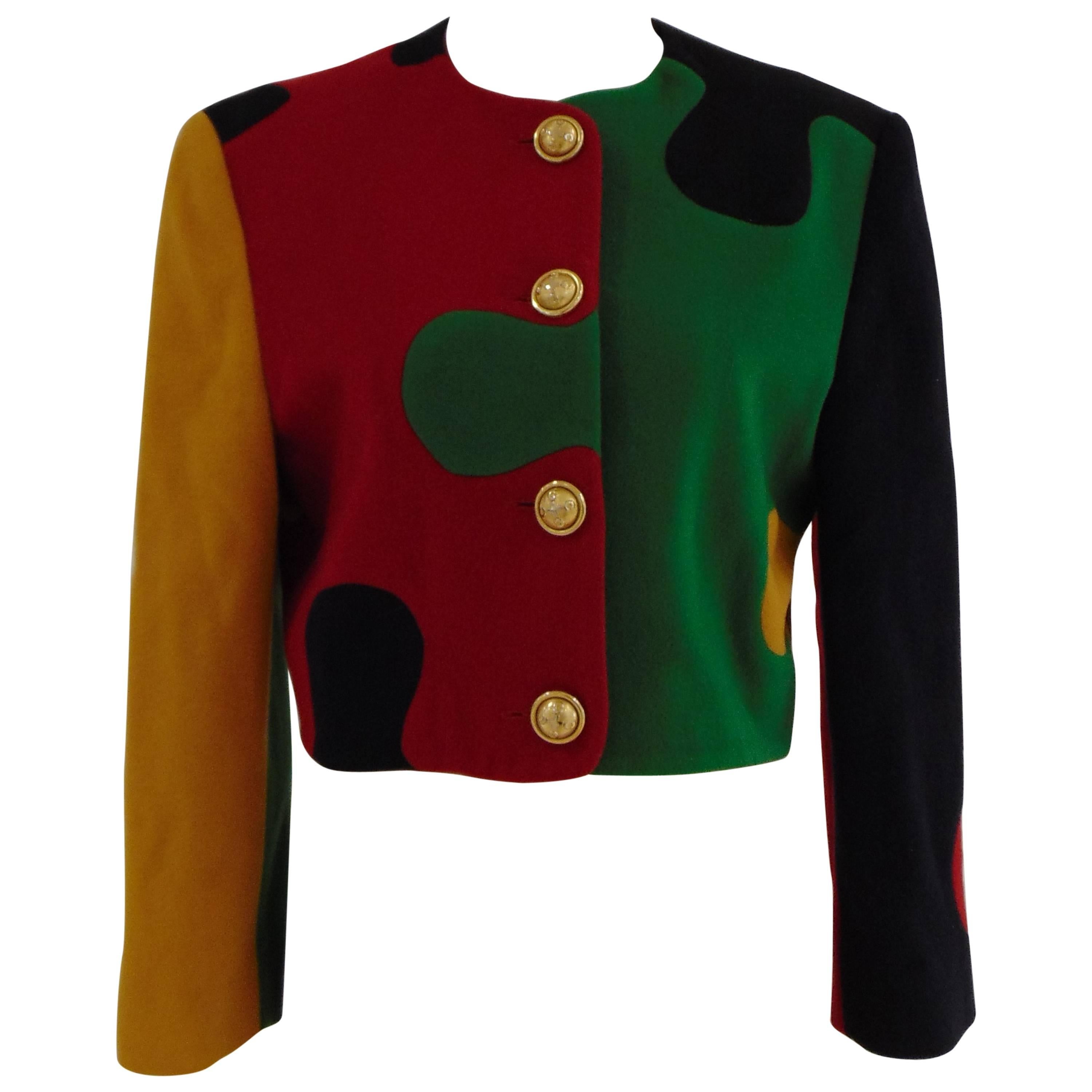 Iconic vintage Franco Moschino Cheap & chic puzzle jacket
