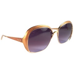 New Vintage Christian Dior 2132 44 Gold & Black Sunglasses Austria