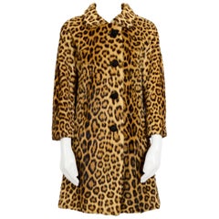 1960s Kate Moss Style Genuine Fur Coat