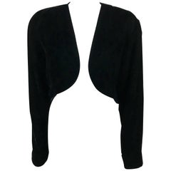 1990s Lanvin Black Velvet Bolero Jacket at 1stDibs