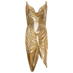 Phenomenal Gold Metal Mesh Dress