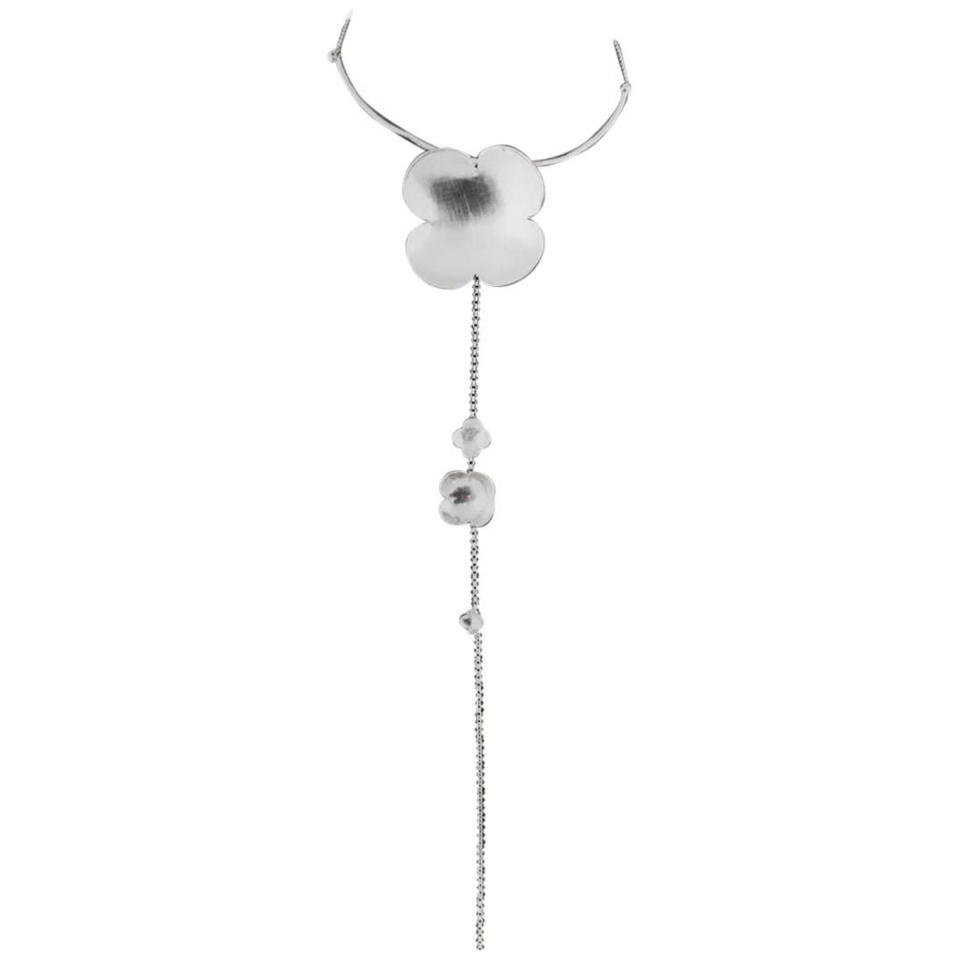 Daisy torque with long pendant necklace, Delphine Nardin, France, 1990s  