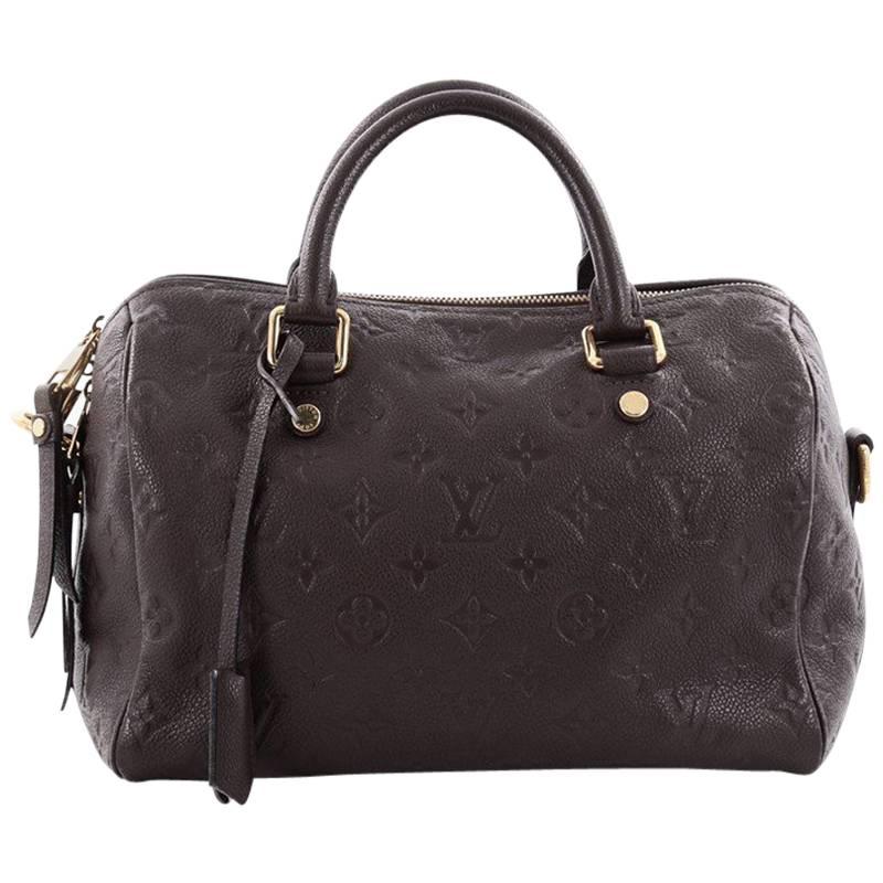 Louis Vuitton Speedy Bandouliere Bag Monogram Empreinte Leather 25
