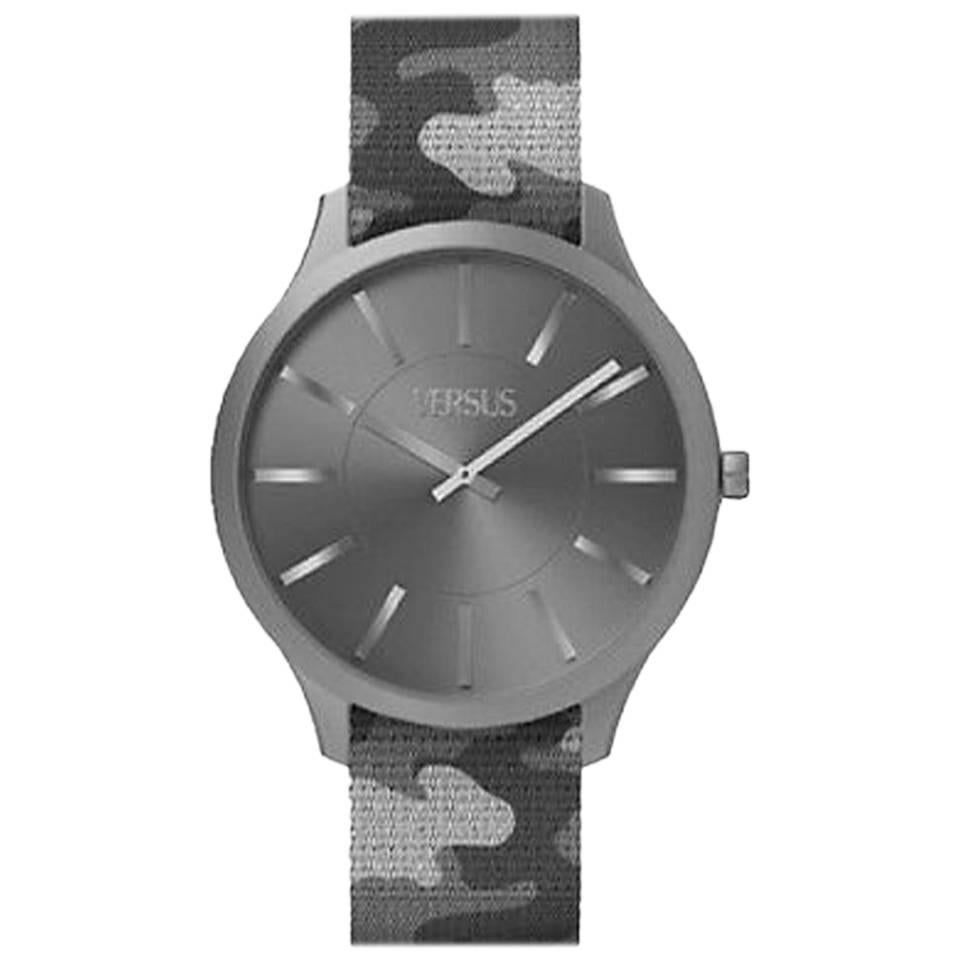 Versus grey camouflage double wrists watch