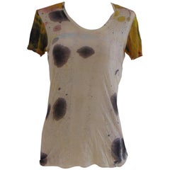 Helmut Lang see through multicoloured cotton shirt