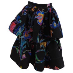 Leitmotiv anthracite flower skirt NWOT