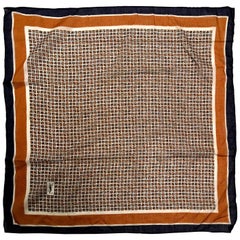 Retro Yves Saint Laurent Scarf (YSL) - 1980’s - 100% Cotton