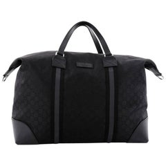 Used Gucci Convertible Web Duffle Bag GG Canvas Large