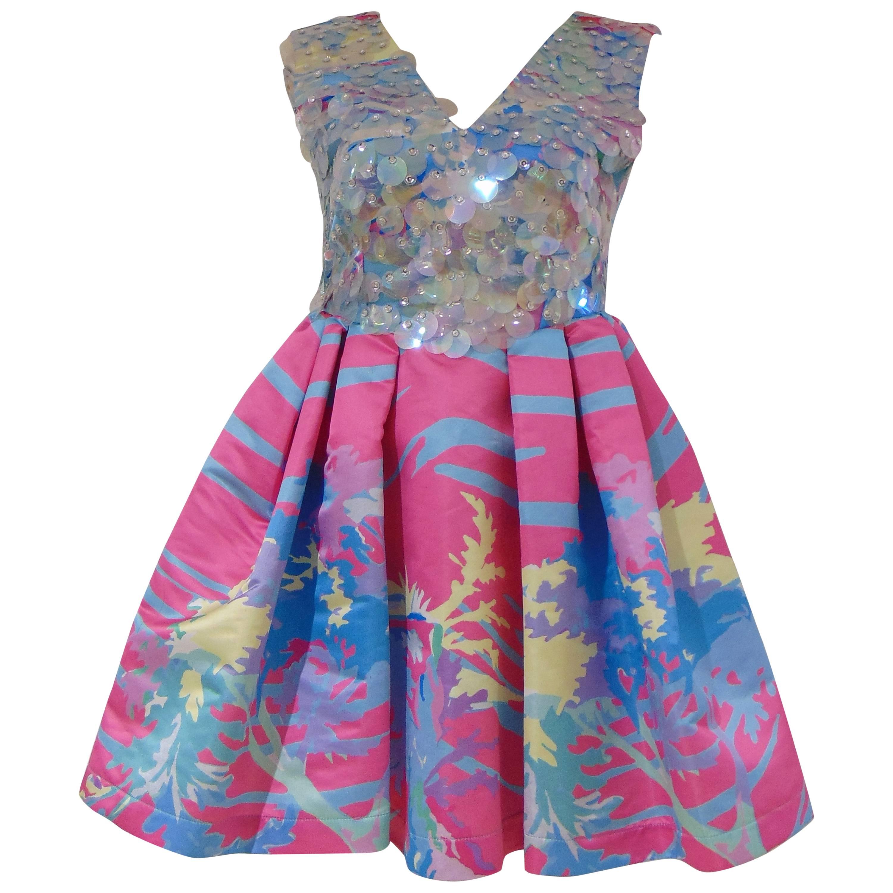 Leitmotiv multicoloured sequined dress