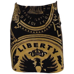 Leitmotiv black gold tone unworn skirt