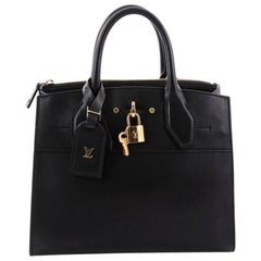 Louis Vuitton City Steamer Handbag Leather PM