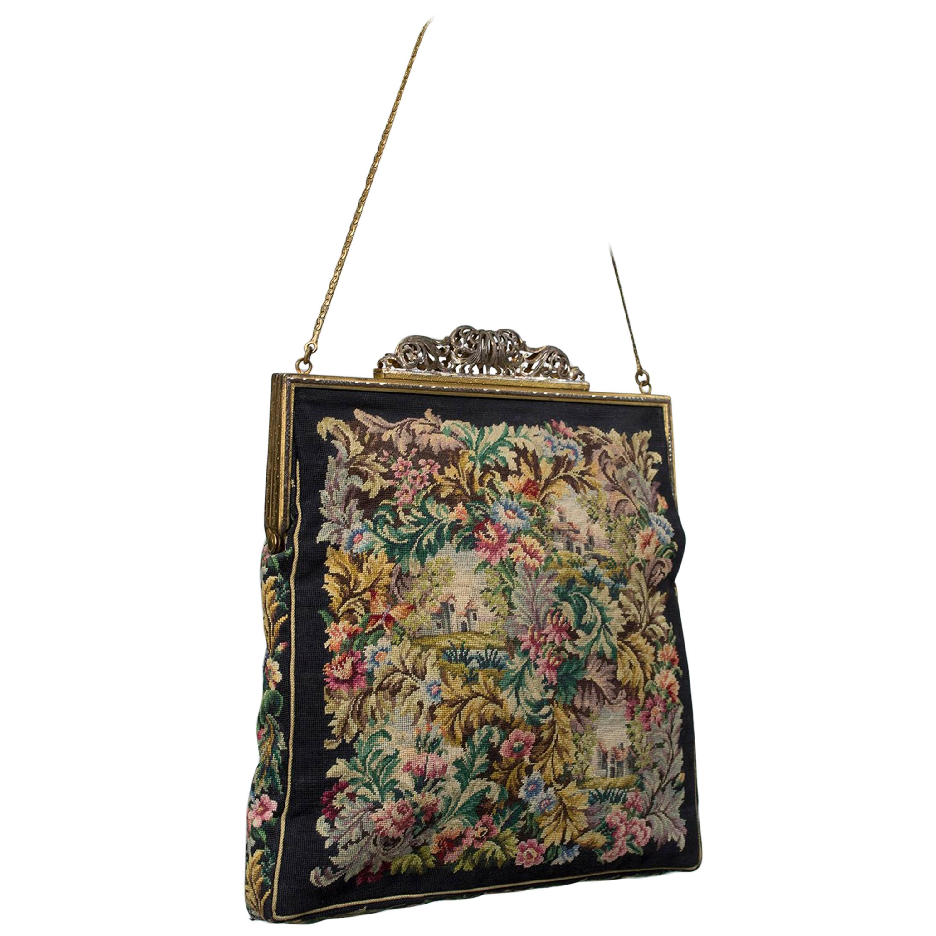 Tyrolean Tapestry Handbag 1960s at 1stDibs