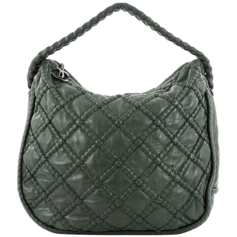 Chanel Quilted Lambskin Large Hidden Chain Hobo Bag