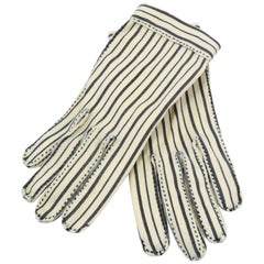 Vintage 1950s Dainty Hermes Striped Gloves