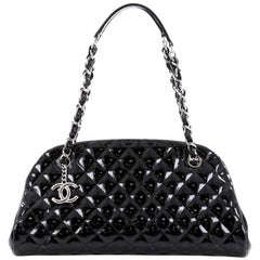 Chanel Just Mademoiselle Handbag Quilted Patent Medium Chanel Just Mademoiselle Handbag Quilted Patent Medium