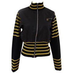 Vintage Versace Jeans Couture black yellow jacket