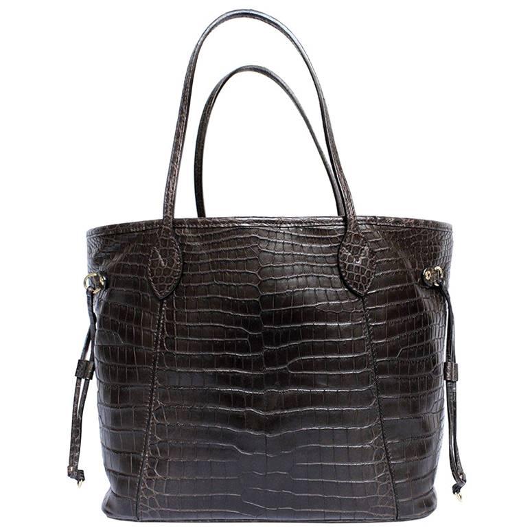 LOUIS VUITTON 'Neverfull' bag in Soft Tobacco Alligator Leather