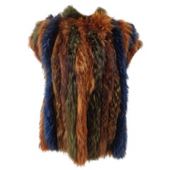 Cettina Fusco multicoloured ECO FUR Gilet 